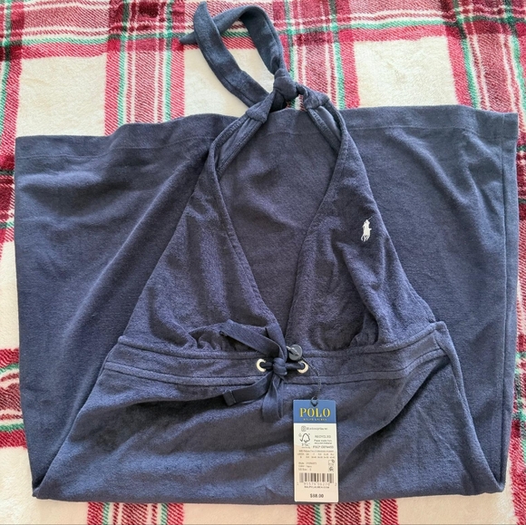 NWT Polo Ralph Lauren Beach Dress Cover Up Dark Blue Regular Fit size S - Picture 4 of 16